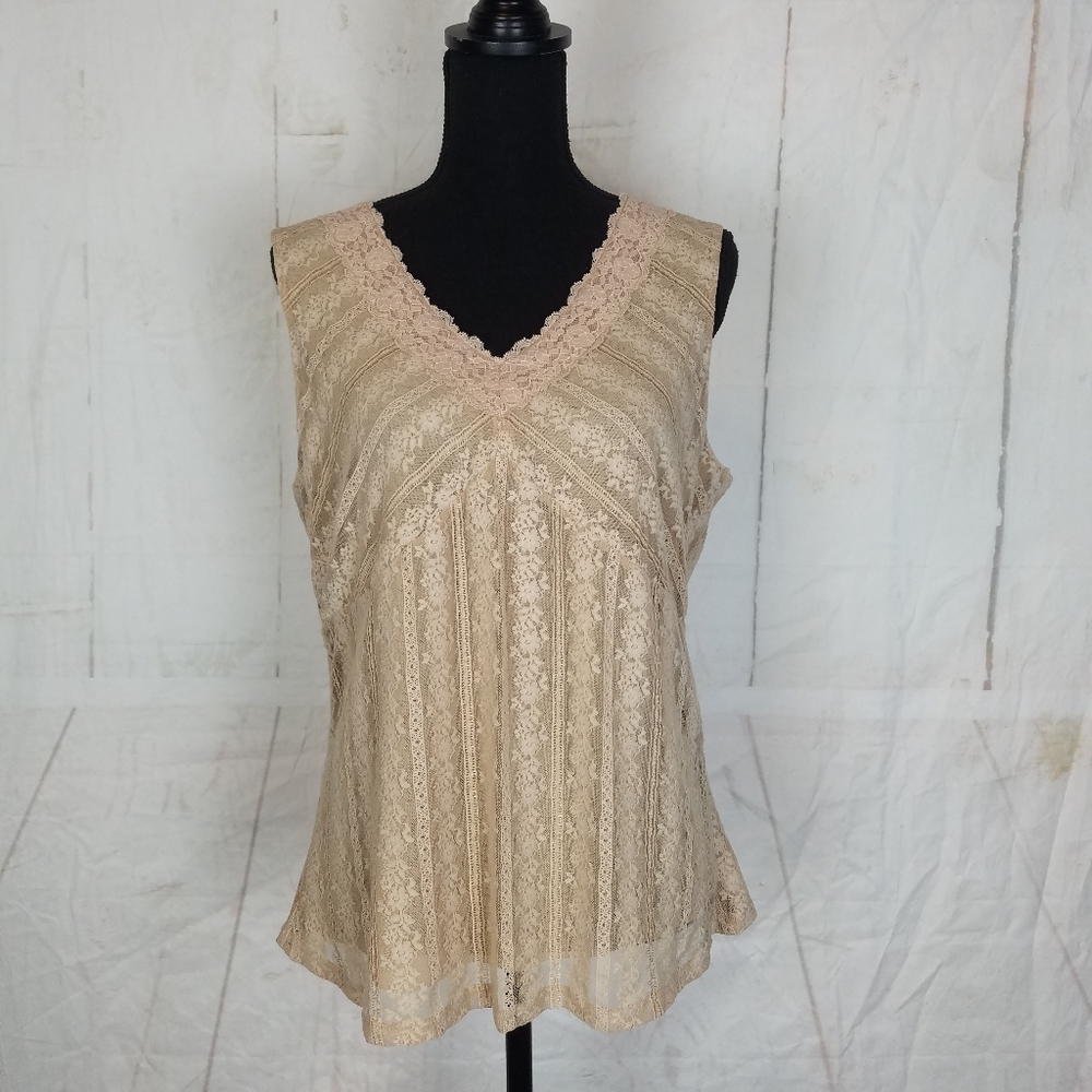 j jill  stretch lace top
